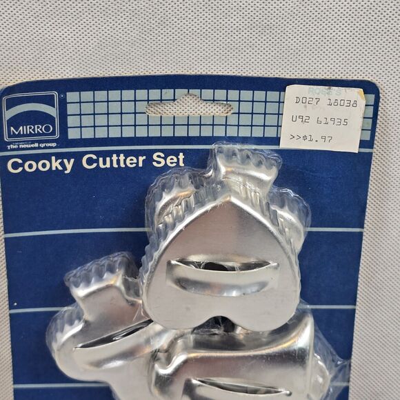 Vintage Mirro Cookie Cutters Cooky Christmas 7 Piece Aluminum S-3459-15 USA NOS - Picture 5 of 8
